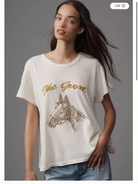 NWT The GREAT Horse Graphic T-Shirt